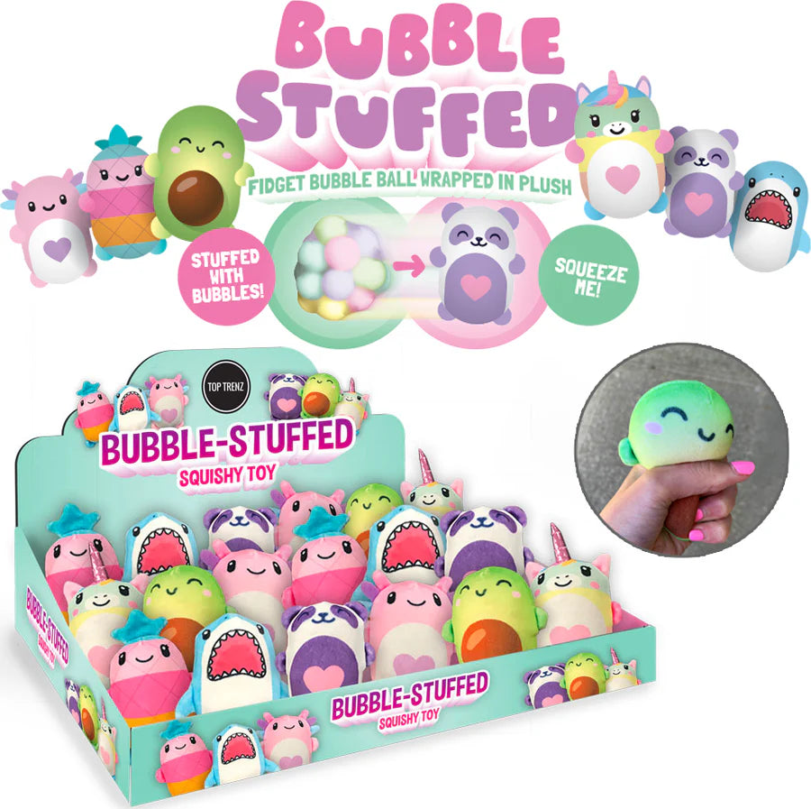 Bubble Stuffed Squishy Friends - Plush Wrapped Fidget Ball